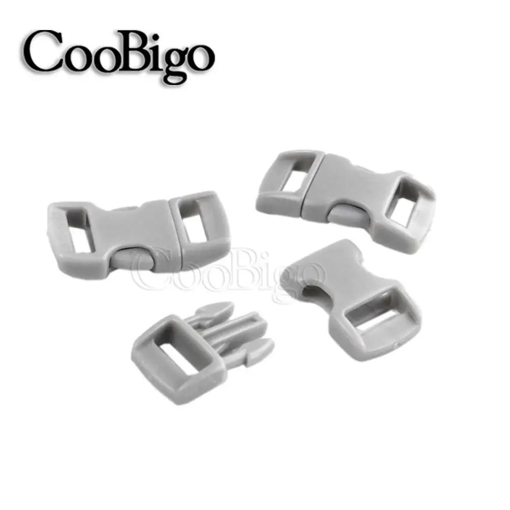 10 x 10MM 3//8/" WHITE CONTOURED QUICK RELEASE PARACORD SURVIVAL BRACELET BUCKLES