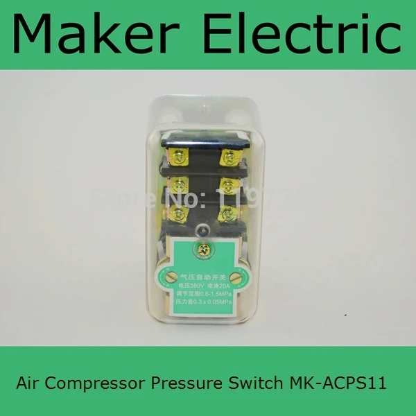 Cheap Price air compressor pressure regulator switch MK-ACPS11 8.0 Kgf/cm3 Pressure control switch for air compressor Cheap Price air compressor pressure regulator switch MK-ACPS11 8.0 Kgf/cm3 Pressure control switch for air compressor