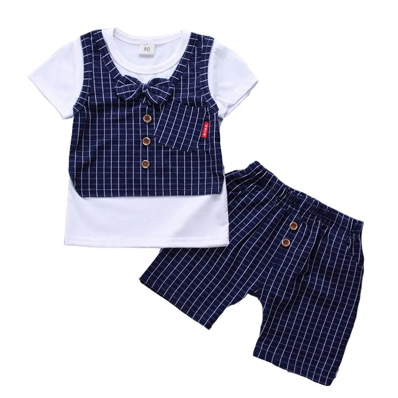 

Children's Clothing Summer Children And Boys Male Baby short-sleeved Vest T-shirt + Pants Two Set