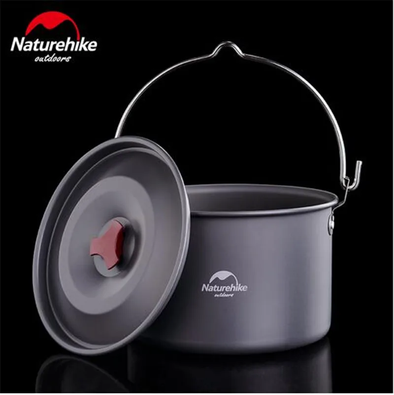 

Naturehike 4-6 Persons Outdoor Camping Pots Alumina Durable Cookware Ultralight Cooking Picnic Camp Pot Kettle 4L Big Capacity