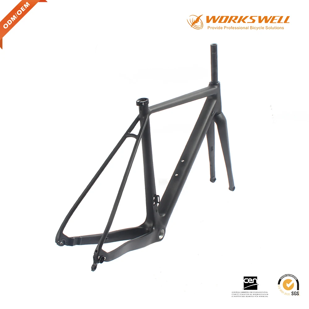 Discount 700*40C High quality 2017workswell newest disk brake140mm & di2 carbon fiber cyclecross bicycle frames 2
