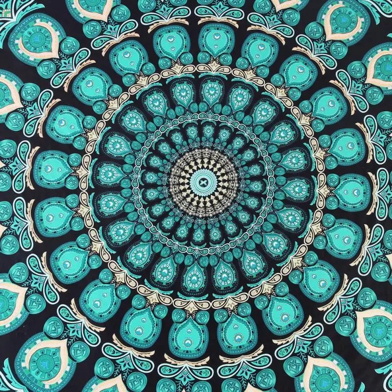 Indian Bohemian Mandala Tapestry Wallpaper Hanging Sandy Beach Throwing Carpet Camping Tent Travel Yoga Mattress Mandala