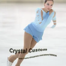 Детские платья для фигурного катания с спандексом, новое модное Брендовое платье для соревнований на коньках DR3426