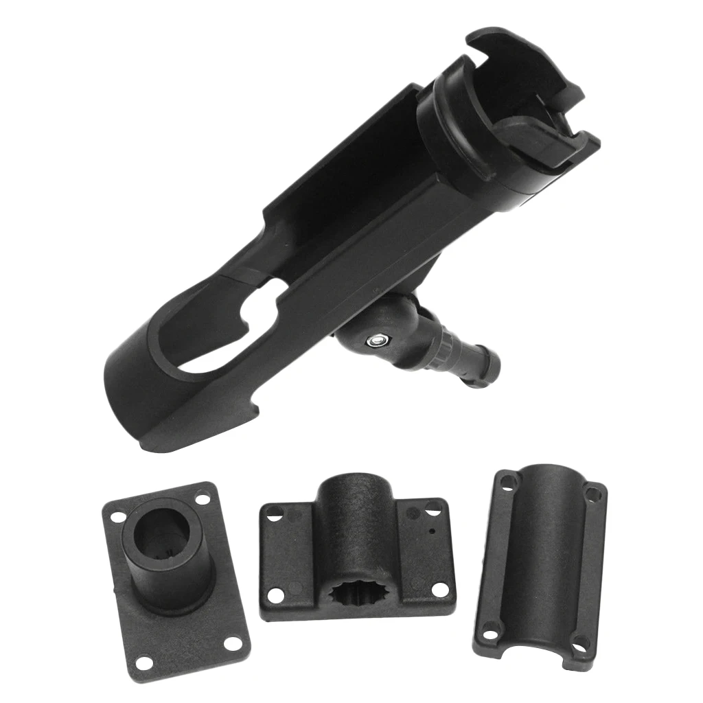 4 Pieces / Set 360° Adjustable Yacht Boat Kayak Side Rail Mount Fishing Rod Holder Rack Pole Stand Rest Support