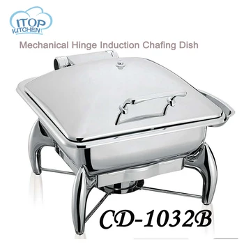 

Mechanical hinge Induction Chafing Dish with 2/3GN food pan 6L Buffet stove pot holloware boiler restaurant Cafeteria