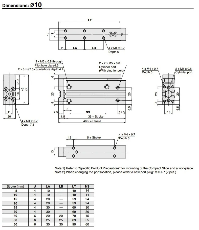 MXH Pneumatic Sliding Cylinder 5