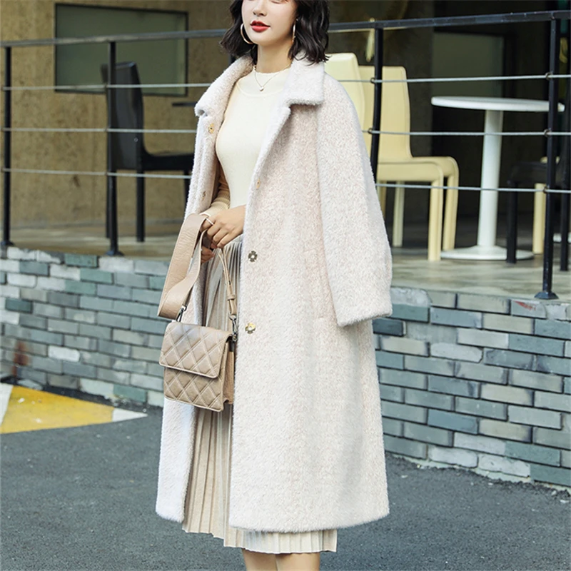 Laine Dans Or Et Femmes Longue Pink Manteau Nouveau Hjb396 La Section De dark L'eau Rice D'hiver Velours 2018 Populaire Grey Automne qCvPwP