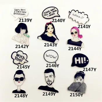 

1 PCS Cartoon Fashion men and women Badges for Clothes Acrylic Badges for Children Decoration Icon on Backpack Pin Badge