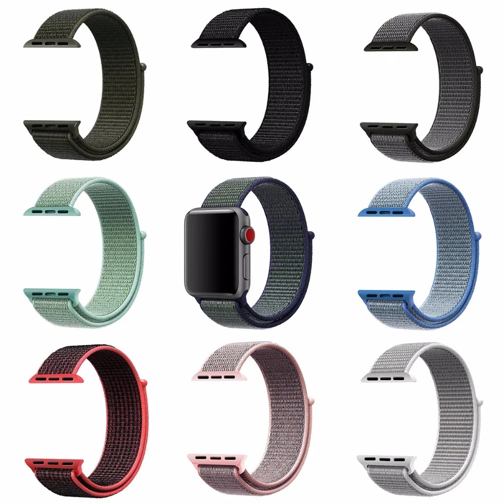 

New High Quality Nylon Sport Loop Replacment Band for Apple Watch Series 1 2 3 Lightweight Soft Breathable Woven Strap 38 42mm