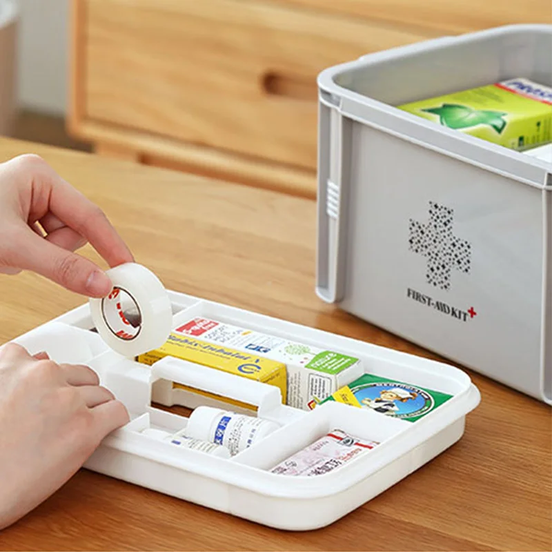 First Aid Kit Organizer Medical Box Plastic Storage Container Large Multi-layer Medicine Box Nordic Home Organizing Boxes