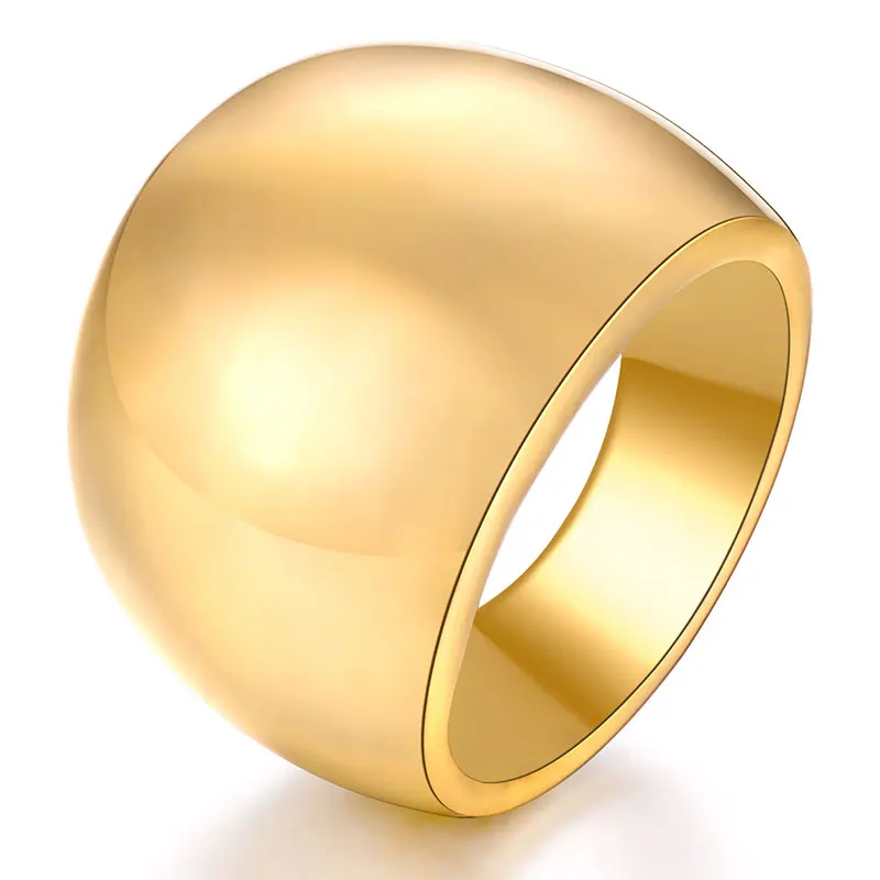 ZPAMS Trendy Rings Gold Silver colour Stainless Steel Wedding Ring for Women Men Ladies Oval Jewelry Design Z030 | Украшения и