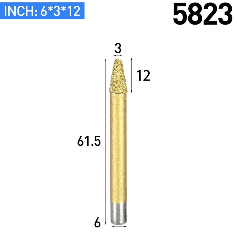 HUHAO 1 шт. металлургический плавленый камень резец инструменты тисненая надпись гранит Алмазная гравировка машина фрезы - Длина режущей кромки: 5823