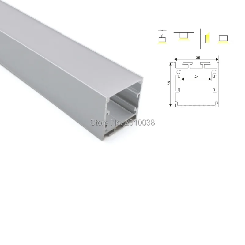 ^Cheap 30 X 2M Sets/Lot Square style led aluminium profile extrusions and T3-T5 tempered aluminum U channel for hanging lights ^Cheap 30 X 2M Sets/Lot Square style led aluminium profile extrusions and T3-T5 tempered aluminum U channel for hanging lights
