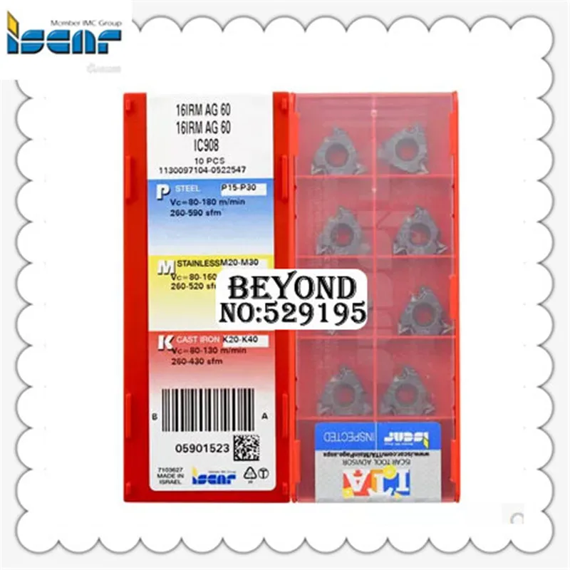 16 IRM AG 60 IC908,original Iscar Indexable Tungsten Carbide Threading