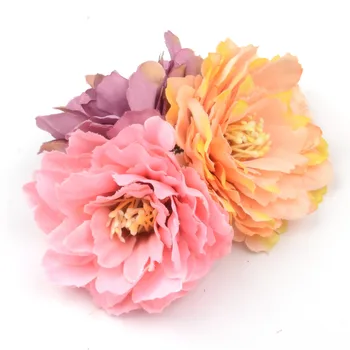 

10pcs/lot 6cm Artificial Silk Carnation Flower Heads Wedding Home Decoration DIY Bride Holding flowers Accessories Fake Flowers
