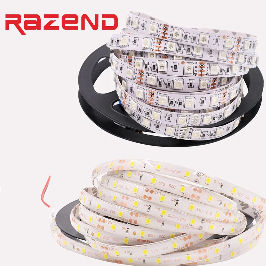 5 м SMD 2835 5050 5630 RGB Светодиодная лента гибкая светосветильник полоса теплый белый