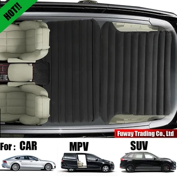 

Multifunctio Deflatable Air Inflation Car Bed Mattress Back Seat Cover Camping Flocking PVC Drive Travel For Car MPV SUV