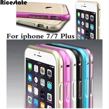 Ricestate бренд новая авиационная алюминиевая Накладка для iPhone 7 4,7 дюйма чехол рамка металлическая кнопка Крышка для IPhone7 плюс бампер