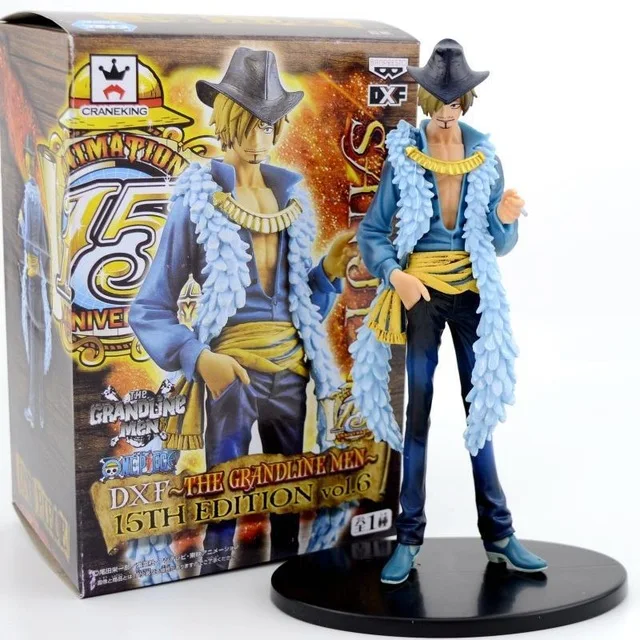 Best Offers One Piece Sanji PVC Action Figures Edition Toy Sanji 15th Anniversary Toy 7'' 18CM For Collection Best Offers One Piece Sanji PVC Action Figures Edition Toy Sanji 15th Anniversary Toy 7'' 18CM For Collection