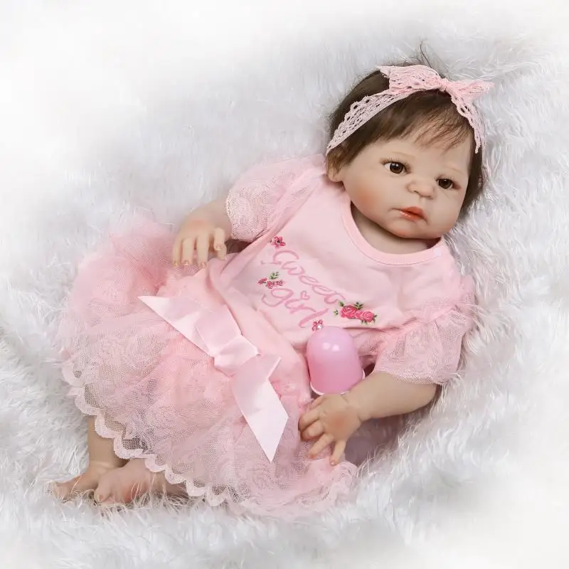 

22 Inch 57cm Handmade Lifelike Newborn Full Body Silicone Vinyl Reborn Newborn Baby Dolls A005
