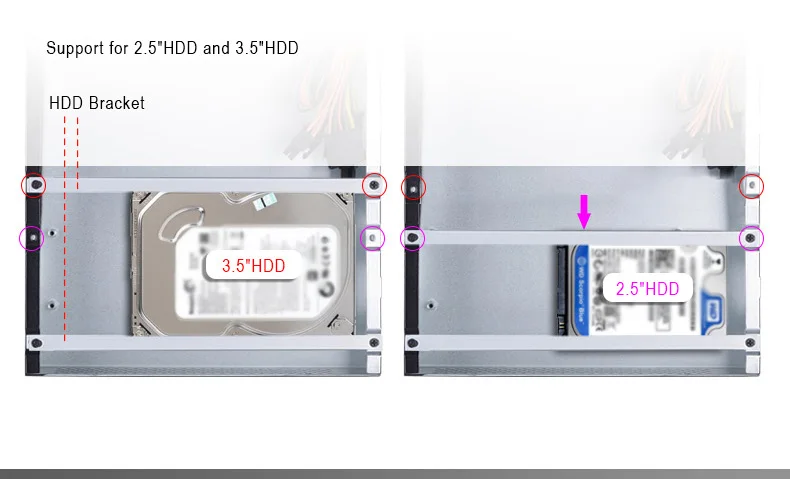 E. mini 2007C вертикальный мини ITX чехол с вентилятором USB аудио HDD SATA Micro ATX чехол s для ПК без источника питания