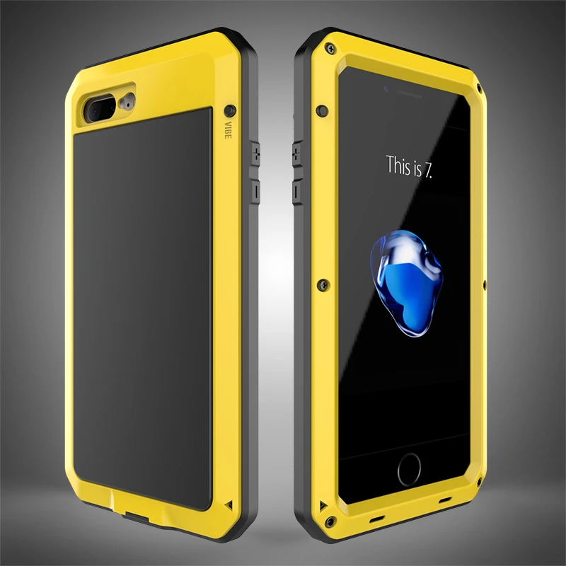 Сверхпрочная защита Doom Броня металлический алюминиевый чехол для телефона для iPhone 6 6S 7 8 Plus X 5S SE 5C противоударный пылезащитный чехол