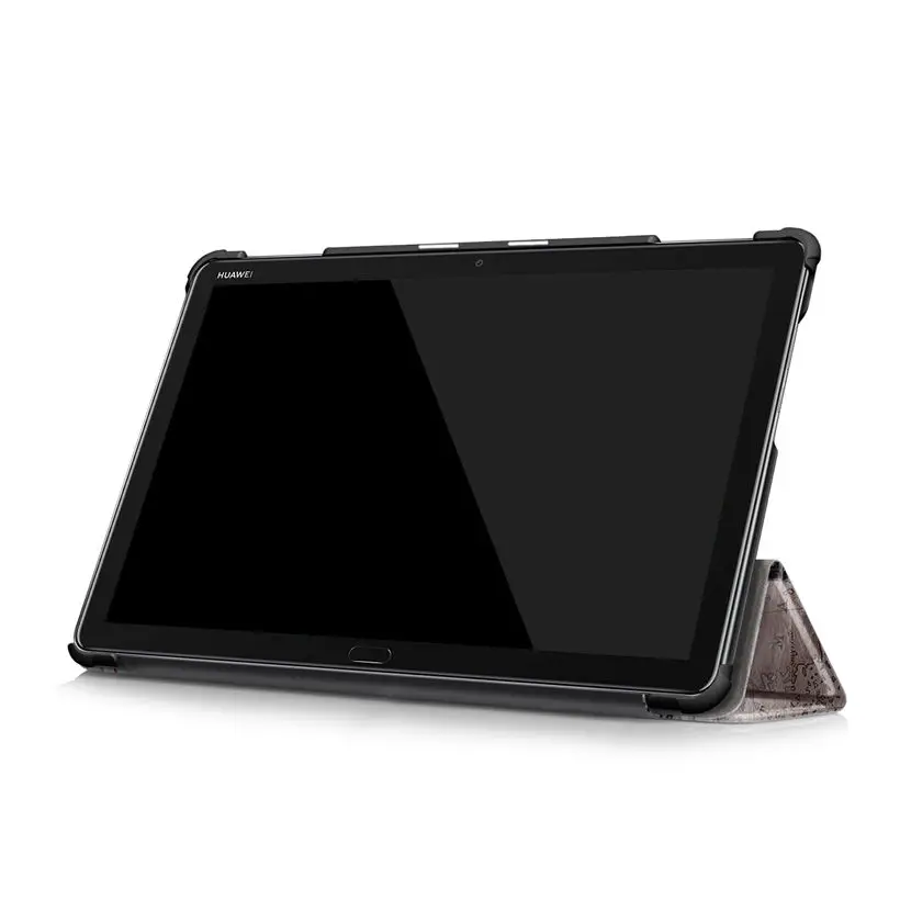 Ультратонкий чехол для huawei MediaPad M5 lite 10 BAH2-W09/L09/W19 10,", чехол для планшета из искусственной кожи, складная подставка+ пленка+ ручка
