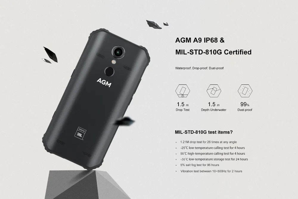 AGM A9 прочный Android смартфон 4 Гб 64 Гб 5,99 дюймов 18:9 мобильный телефон водонепроницаемый 5400 мАч Мобильный Телефон IP68 Восьмиядерный Dual SIM NFC