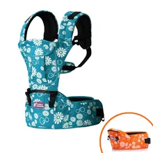 2 в 1 слинг-кенгуру с цветочным принтом, рюкзак велосипедиста, детский Хипсит с детскими плечиками на спине, защитный рюкзак BB0007