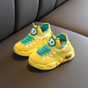 

Kids Shoes For Toddler Girls Leisure Outdoors Casual Children Shoes Breathable Mesh Knit Cartoon Caterpillar Boys Sneakers Soft