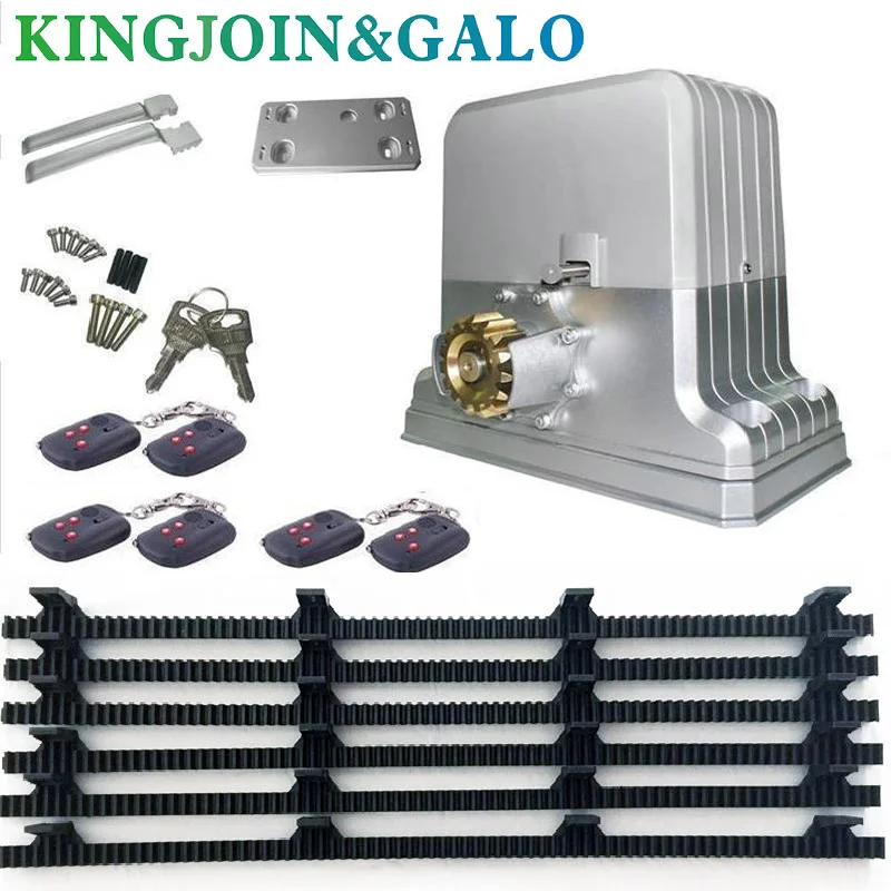 

heavy duty 1800kg automatic electric sliding gate motor opener 6 keyfob 6meter racks(sensor lamp keypad GSM optional )
