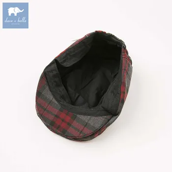 

dave bella baby hat spring autumn boys British style hat children plaid cap
