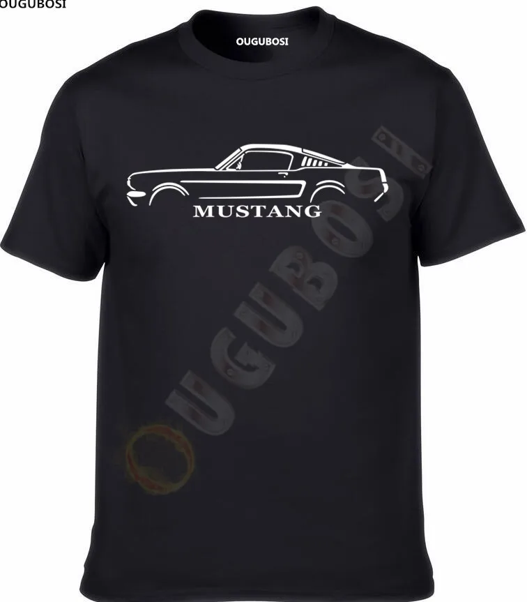 Классический MUSTANG FASTBACK вдохновил футболка с изображением автомобиля | Мужская