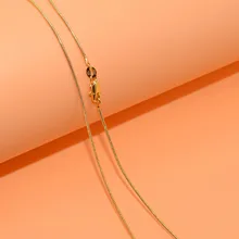 1 шт. золотое ожерелье Модные ювелирные изделия цепочка 2 мм ожерелье 16-30 дюймов подвеска цепь