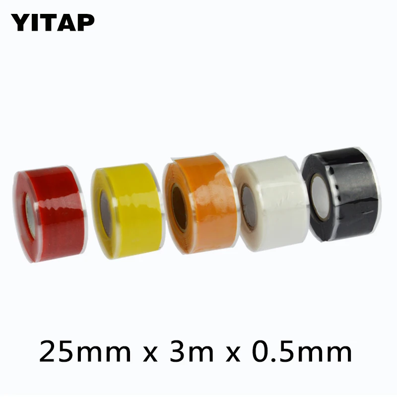 

5 roll HIGH Quatity SILICONE MULTIPURPOSE WATERPROOF SELF FUSING INSULATING TAPE RESCUE REPAIR TAPE