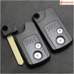 PINECONE для Honda Accord Spirior брелок для автомобильной сигнализации CIVIC ключи чехол укладки 2 кнопки Uncut латунь лезвие дистанционного ключи в виде