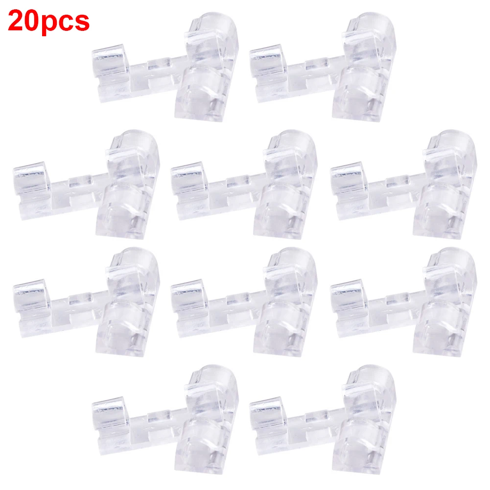 

20pcs/pack Durable Home Wire Holder Accessories Organize Cords Self-adhesive Desk Management Fasteners Cable Clip Clamps Tidy