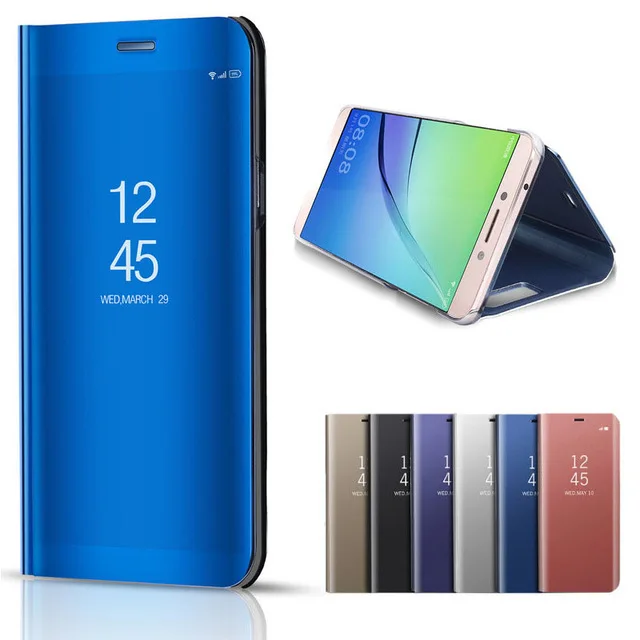 

Mirror flip case for honor 9lite Stand Cover for honor 9lite 9i 10 Lite Mate 20 x Luxury Fashion Mirror Glossy Smart View Capa