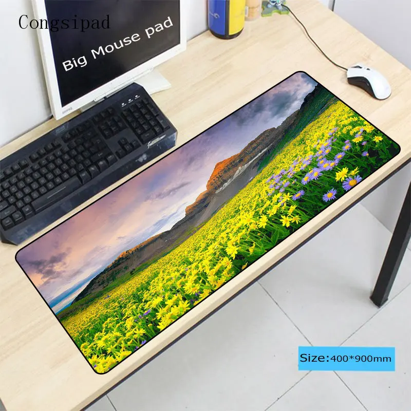  Congsipad Valley Of flowers Gaming Mouse Pad Locking Edge Large Mouse Mat PC Computer Laptop Mouse 