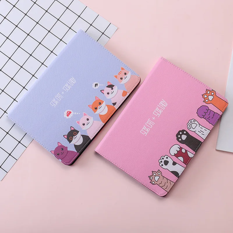 

Cute Cat Claw Cat Cartoon Case For Ipad 2 3 4 Air 1 2 3 Pro 10.5 PU Leather Folding Folio Cover Auto Sleep/Wake Up Ipad Mini 4 5