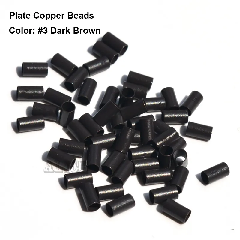 Plate Edge Copper Micro Rings 4.03.64.0mm Black Hair Locks Braiding Metal Cuffs For Hair Micro Ring Links
