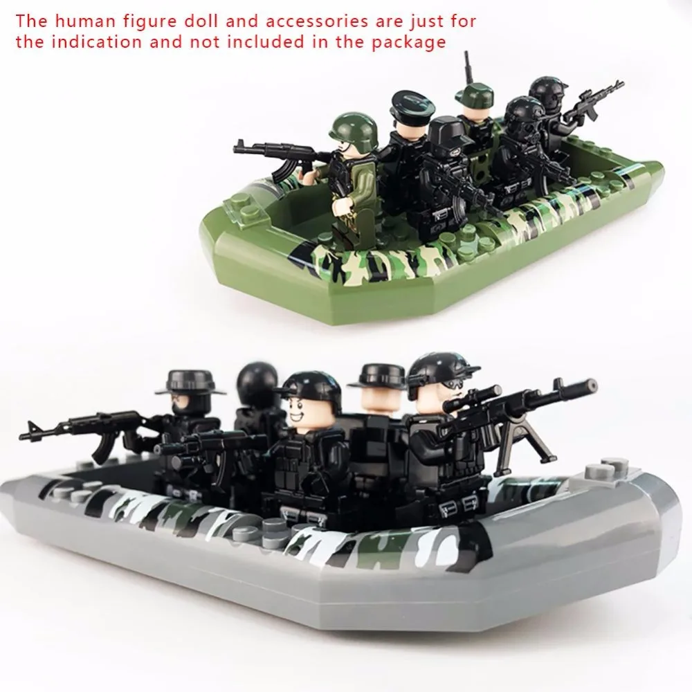 WW2 Military Assault Boat Model Building Blocks Compatible Soliders Weapons Blocks Army SWAT Police Accessories Brick LegoINGlys WW2 Military Assault Boat Model Building Blocks Compatible Soliders Weapons Blocks Army SWAT Police Accessories Brick LegoINGlys