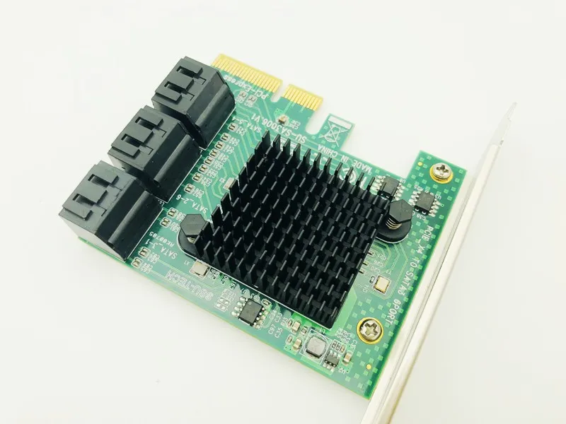 SATA карта 6 портов 3 0 PCI E Express плата контроллера с кронштейном SATAIII Гбит/с адаптера