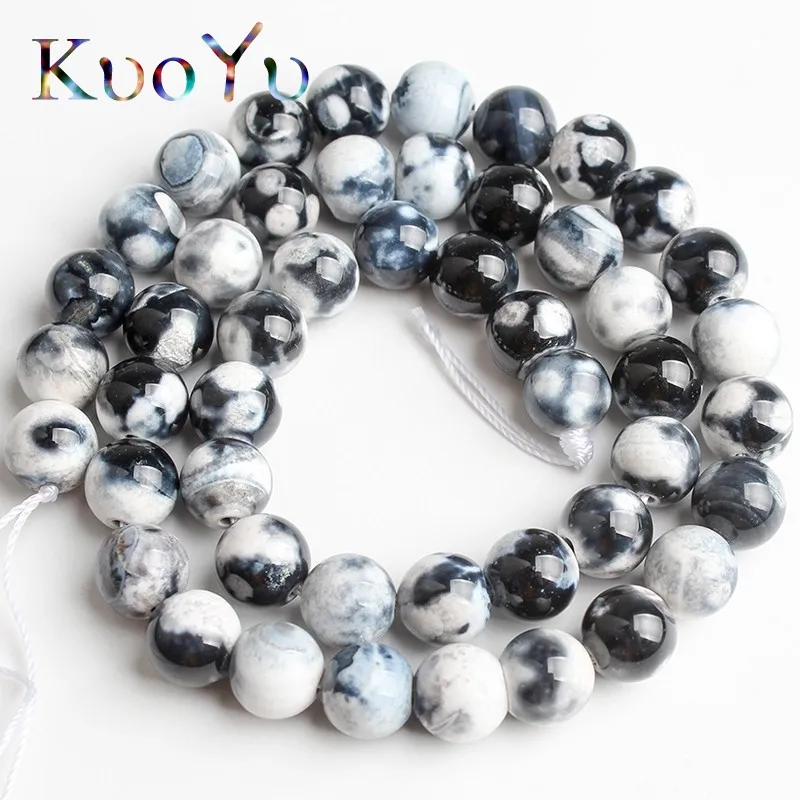 

Natural White Fire Agates Stone Beads Round Loose Spacer Beads For Jewelry Making Diy Bracelet Necklace 15"Inches 6/8/10mm