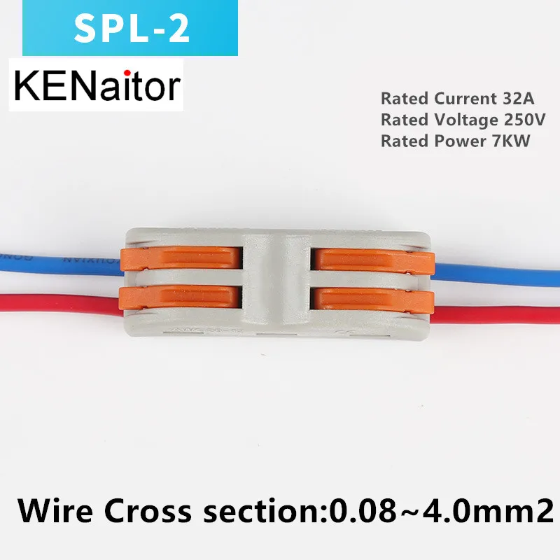 

New design 2 pin 30pcs SPL-2 type Universal Compact Wire Connector Conductor Terminal block with lever
