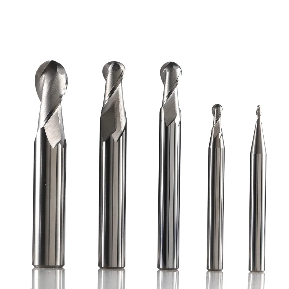

ZCC AL-2B solid tungsten carbide 2 flute aluminium ball nose end mill cnc milling cutter cutting tools for machining profile