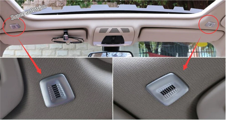 

Lapetus Accessories Interior ABS Roof Dome Mic Microphone Frame Cover Trim 2 Piece For BMW X3 F25 / X4 F26 2012 - 2017