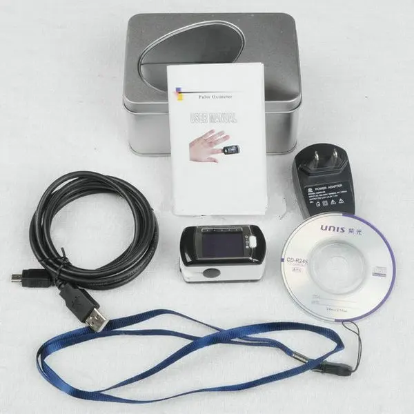 

Oximetro de dedo Fingertip Pulse Oximeter with Rechargable Li Battery SPO2 Blood Oxygen Saturator CMS50E Family oximeter monito