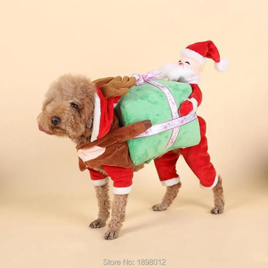 pet dog costume christmas clothes for halloween cat funny clothing coat for small and large dogs santa claus and elk in cat clothing from home garden on - Large Dog Christmas Outfits pet dog costume christmas clothes for halloween cat funny clothing coat for small and large dogs santa claus and elk in cat clothing from home garden on - Large Dog Christmas Outfits