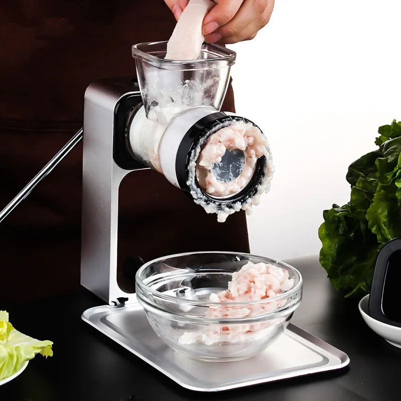 Ручная мясорубка WOWCC измельчитель свинины говядины колбасница с красной